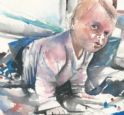 Portrét na objednávku, Akvarel A3/ or. Dlabal