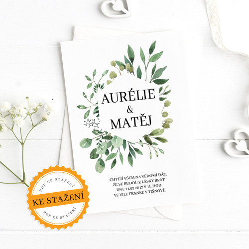 Svatební oznámení - Aurélie (PDF)