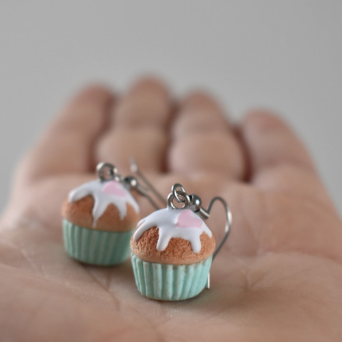 Cupcake náušnice - Chirurgická ocel