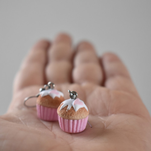 Cupcake náušnice - Chirurgická ocel
