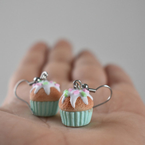 Cupcake náušnice - Chirurgická ocel