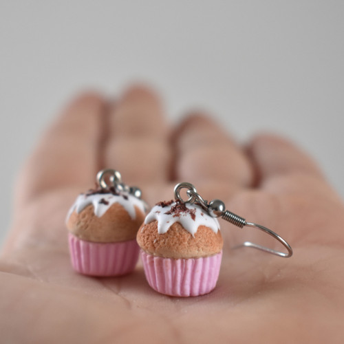 Cupcake náušnice - Chirurgická ocel