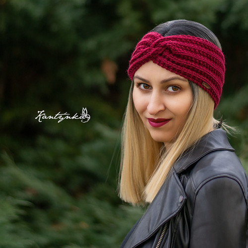 Překřížená ve vínové.. (čelenka) — foto 1