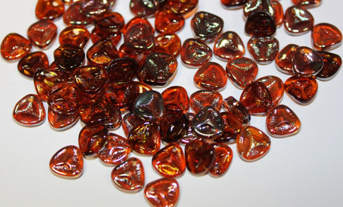 Lístečky - 7/8mm - topas/apricot - 30ks - 26kč