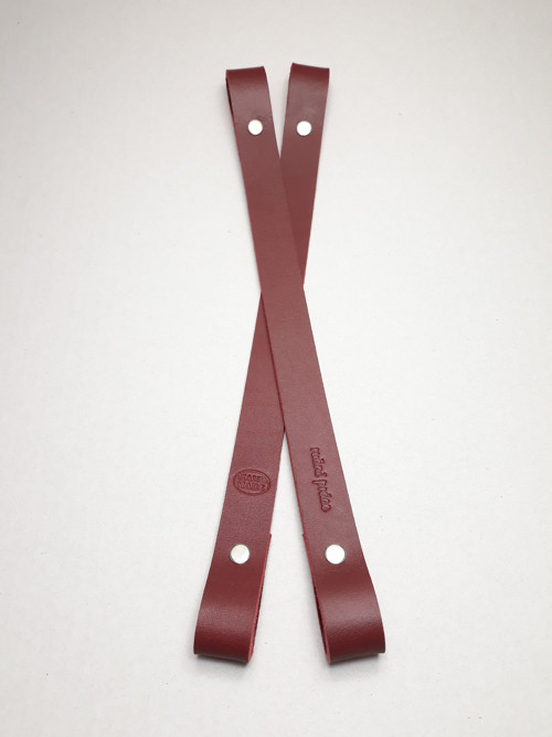 Popruh kožený BORDOVÝ HANDMADE dl.80/2cm
