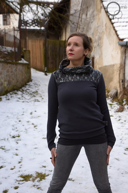 Šedá mikina s límcem, vel. XL — foto 1