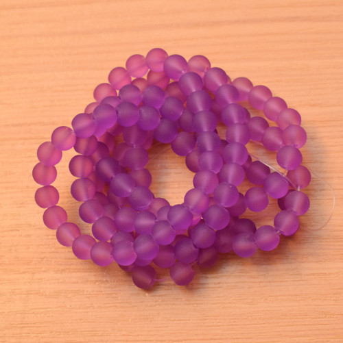 Zmrzlé skleněné kuličky - 6mm