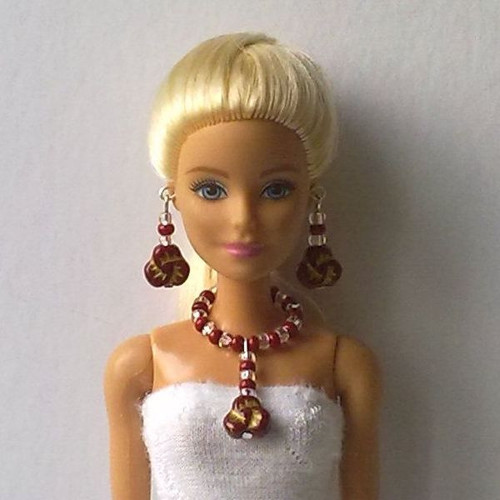 Šperky pro Barbie - náhrdelník, náušnice