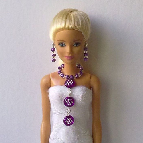 Šperky pro Barbie - náhrdelník, náušnice — foto 1