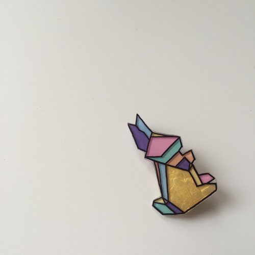 Brož Origami králík — foto 1