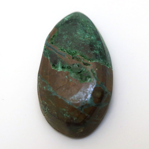 Kabošon malachit chryzokol kapka 22mm