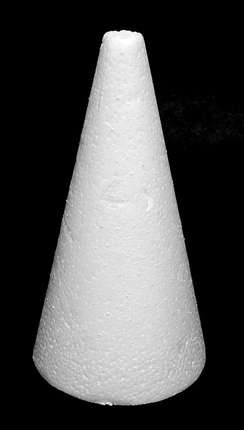 Polystyrenový kužel 11,5 x 26 cm