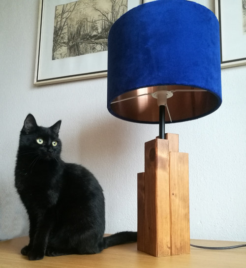 Modré stínidlo na lampu nebo lustr - Blue Velvet