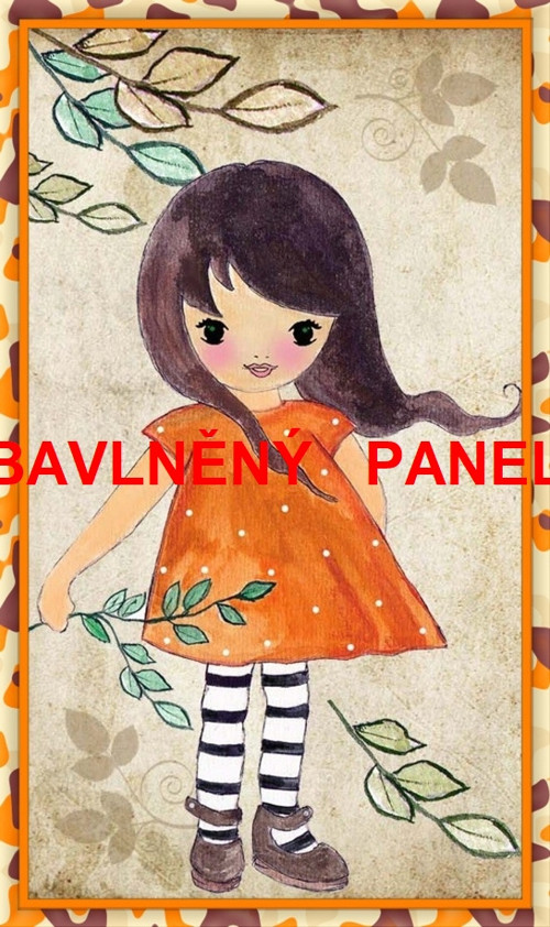 Bavlněná látka - panel 12 x 20 cm