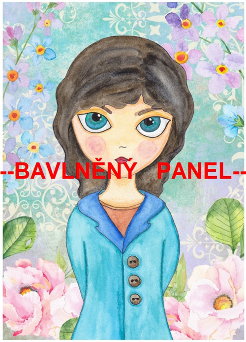 Bavlněná látka - panel 8 x 11,5 cm — foto 1