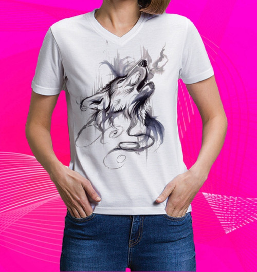 Dámské tričko s vlkem, Design Apron Fashion č. 81