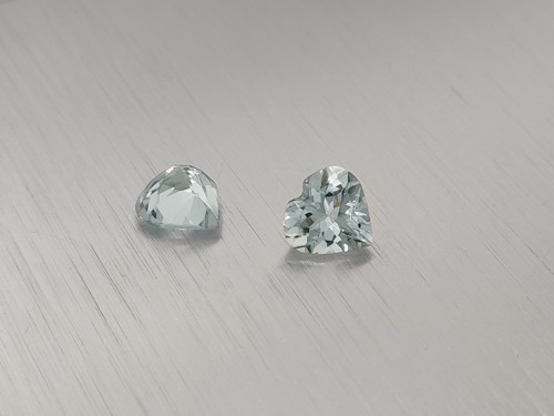 Přírodní akvamarín 7x7,2 mm srdce broušený