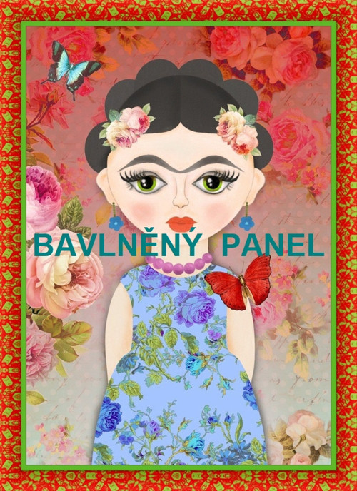 Bavlněná látka - panel 14 x 20 cm