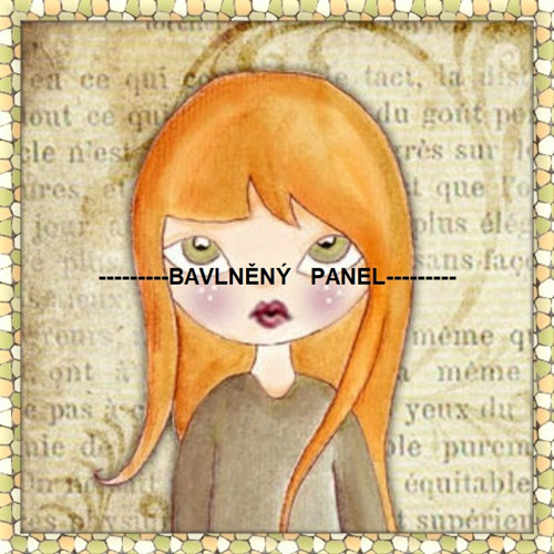 Bavlněná látka - panel 15 x 15 cm