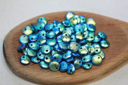 Čočka - 6mm - černá/lept/AB - 30ks