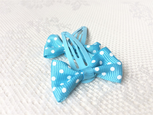 Pin Up sponky do vlasov (nebesky modré/biele bodky