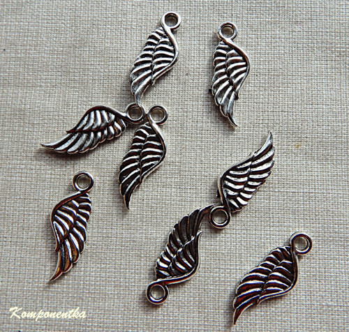 Přívěšek ve tvaru křídla 21x8mm 4kusy