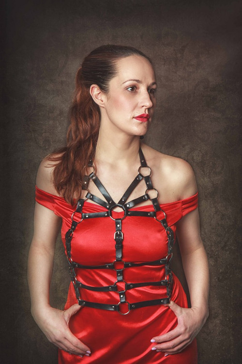 AURELIE, kožený postroj, Body Harness