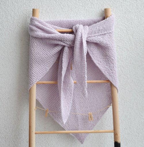 Větší pletený šátek Pearl Grey, Alpaca