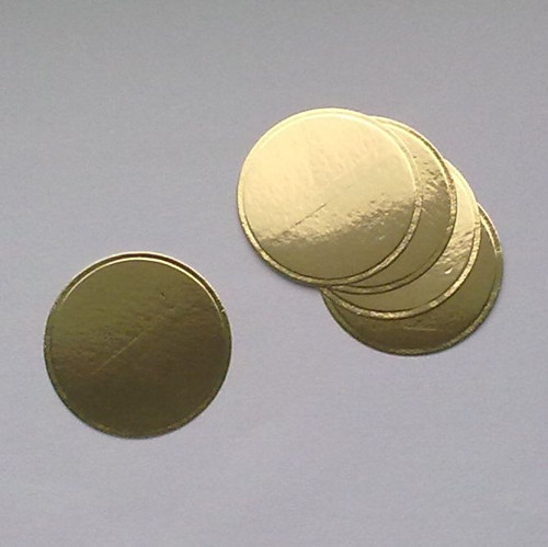 Výsek - Kolečka 7cm - sada 5ks (zlatá lesklá)