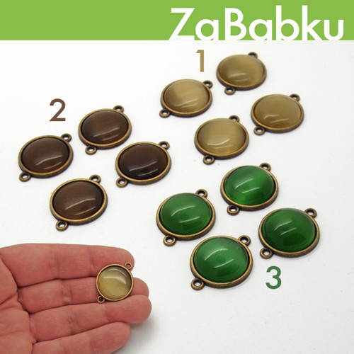 Kabošon konektory (18mm) 4ks / Varianta 1