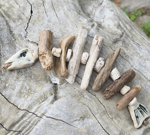 Závěs - ryba driftwood a keramika — foto 1