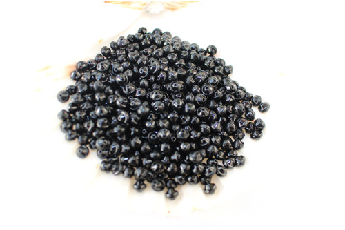 Skleněné korálky - černá - 100 g — foto 1