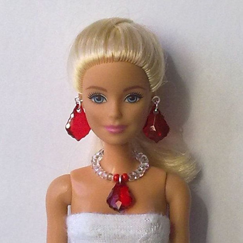 Šperky pro Barbie - náhrdelník, náušnice — foto 1