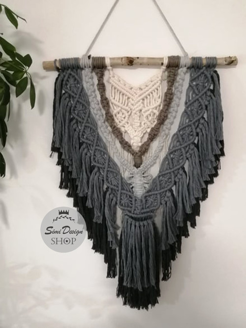 Boho dekorace MACRAME s třásněmi — foto 1