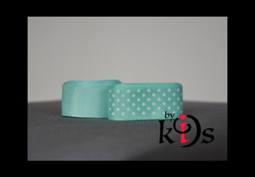 Rypsová stuha 22 mm Mint puntík