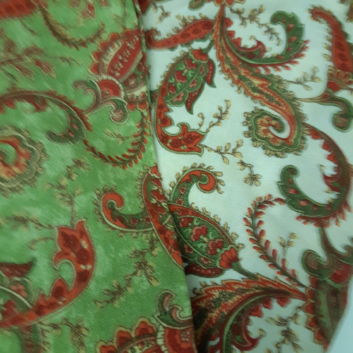Látky patchwork - kašmírový vzor