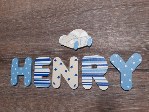 Dřevěné malované písmenko 8 cm — foto 1