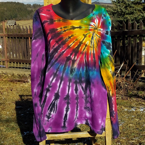 Batikované tričko Psychedelická spirála 3XL — foto 1