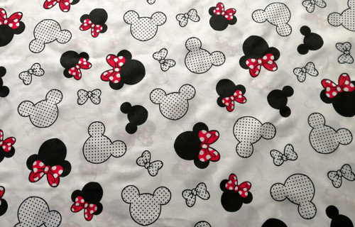 Metráž - Plátno Minnie S Mašlí