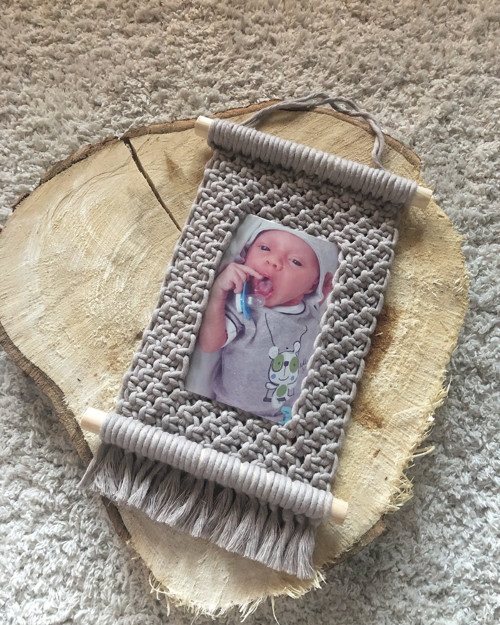 Macramé rámeček na fotku