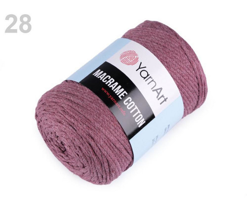 1ks 28 (792) Starorůžová Pletací Příze Macrame