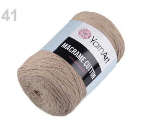 1ks (768) Hnědá Přírodní Pletací Příze Macrame