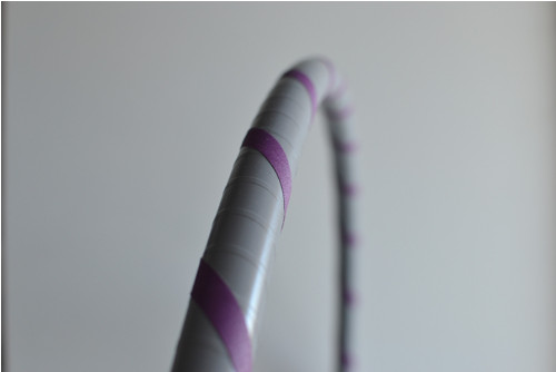 Obruč na hooping šedo-fialová 100 cm