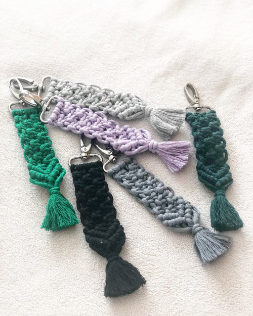 Macramé klíčenky