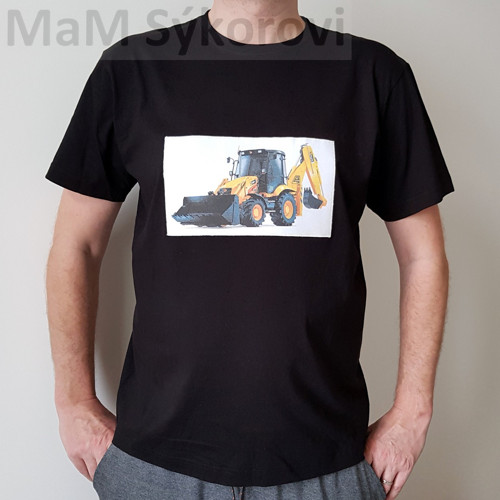 Tričko s naší originální aplikací traktorbagr XL