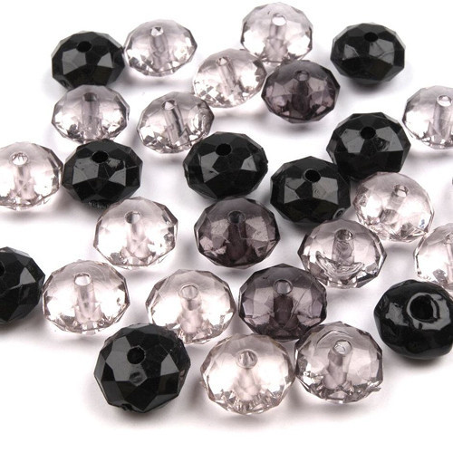 Akrylové broušenky 6x8mm - 30 kusů