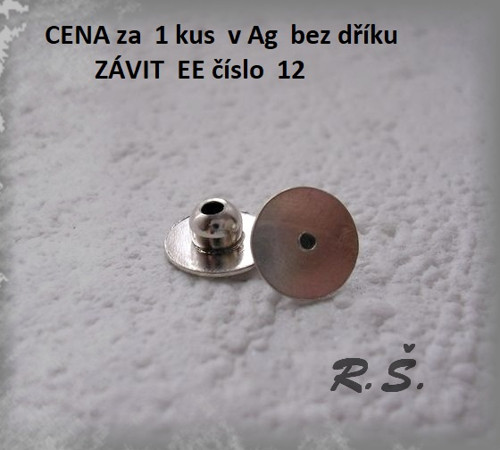 ŠROUBKY s HLADKÝM TÁCKEM . 1 kus . závit EE č. 12