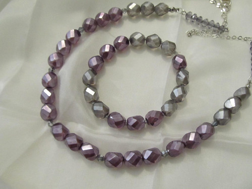 Souprava náhrdelníku a náramku "Lilac"