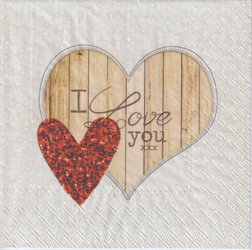 Ubrousek - srdce "I love you"