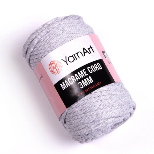 Příze Macrame Cord 3mm - světlounce šedá